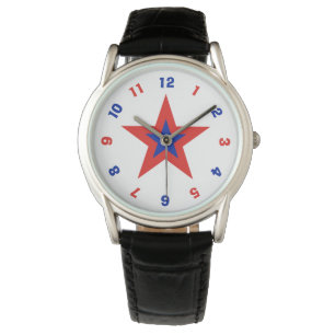 Relógio Estrela Vermelha e Azul All-americana