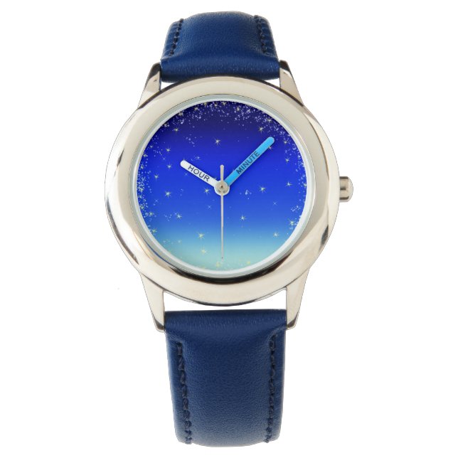 Relógio Estrelas em Azul (Frente)