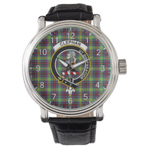 Relógio Eterno Clã Clã Clã Clephane Tartan Xadrez