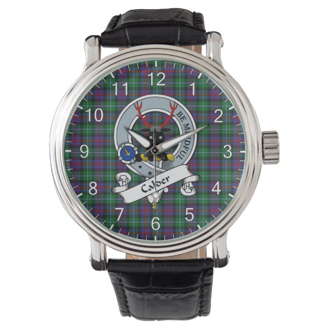 Relógio Eterno Clã Clã Clã Crachá Tartan Watch (Frente)