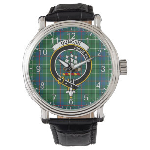 Relógio Eterno Clã Duncan, antigo do Crachá Tartan