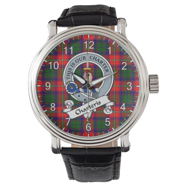 Relógio Eterno clássico Charteris Crachá Tartan Watch (Frente)