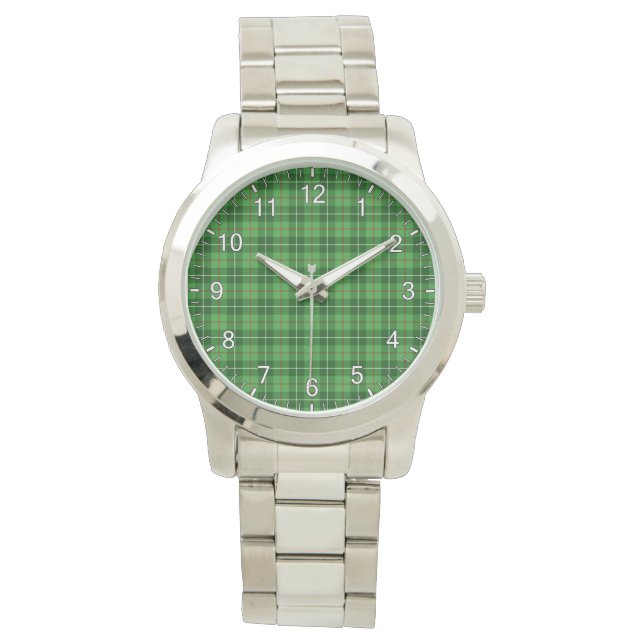 Relógio Eterno Clássico Clan Blane Tartan Xadrez Gift (Frente)