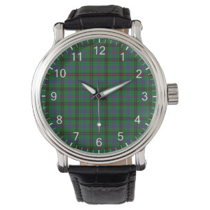 Relógio Eterno clássico Clan Davidson Modern Tartan Xadrez