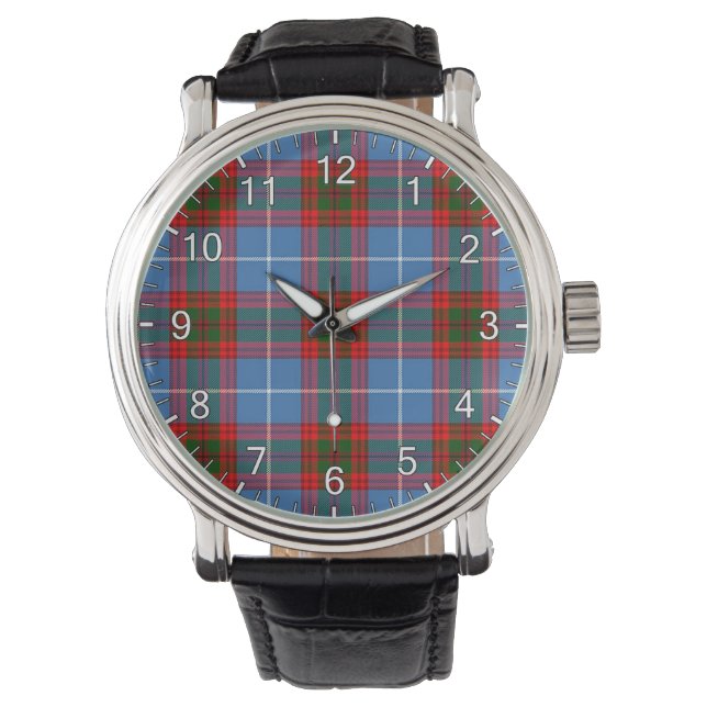 Relógio Eterno clássico Clan Edinburgh Tartan Xadrez Gift (Frente)