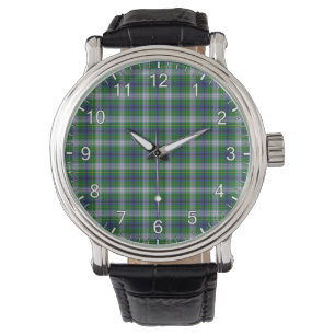 Relógio Eterno clássico Clan Johnston Dress Tartan Xadrez