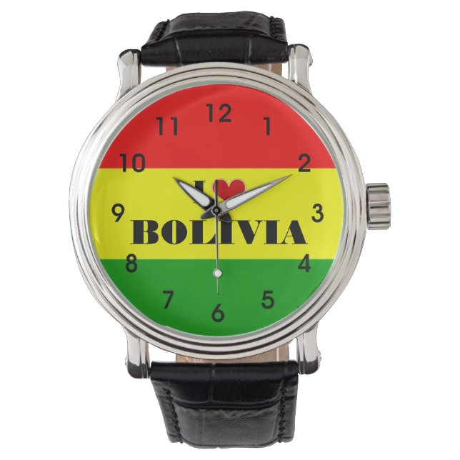 Relógio Eu Amo A Bolívia (Frente)