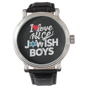 Relógio Eu Amo Lindos Rapazes Judeus Judeus Hebreus Hanukk