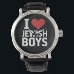 Relógio Eu Amo Meninos Judeus Eu Corto Meninos Judeus Hanu<br><div class="desc">Eu Amo Meninos Judeus Eu Corto Meninos Judeus Hanukkah</div>