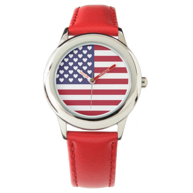 RELÓGIO EU AMO OS ESTADOS UNIDOS DA AMÉRICA (Frente)