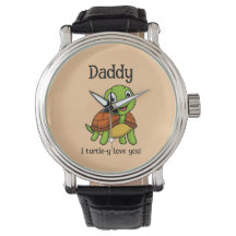 Eu Amo Totalmente Você Papai! Tartaruga Fofa do Di