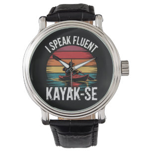 Relógio Eu Falo Fluente Kayak-Ese Remador Caiaque Vintage