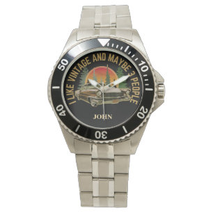 Relógio Eu gosto de vintage e talvez três pessoas personal