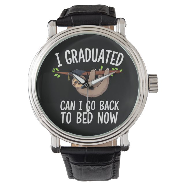 Relógio Eu me Graduado Posso Voltar Para a Cama Agora Preg (Frente)