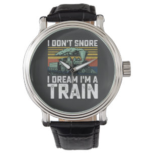 Relógio Eu Não Ronco Eu Sonho Que Sou Um Trem Vintage Retr