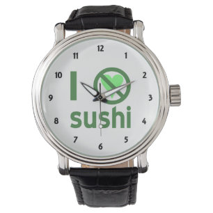 Relógio Eu Odeio Sushi Sem Amor