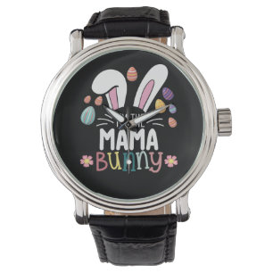 Relógio Eu Sou a Mamãe Coelhinha Páscoa Roupas de Família