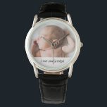 Relógio Eu te amo dia de os pais personalizado de fotos de<br><div class="desc">Personalize e personalize este relógio para o avô com a foto do neto. Apresentando as palavras "Eu te amo vovô!" que você também pode personalizar se quiser. Perfeito pela primeira vez,  avós.</div>