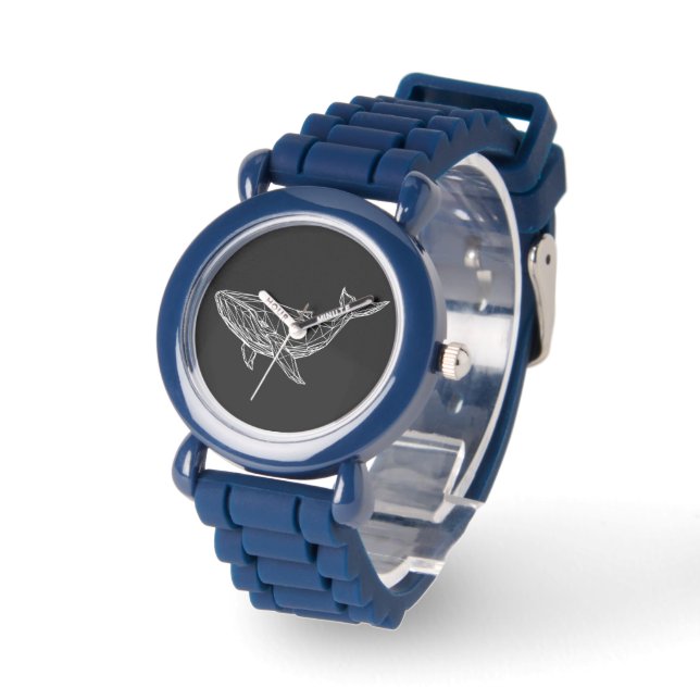 Relógio eWatch Baleia Geométrica Minimalista (Ângulo)