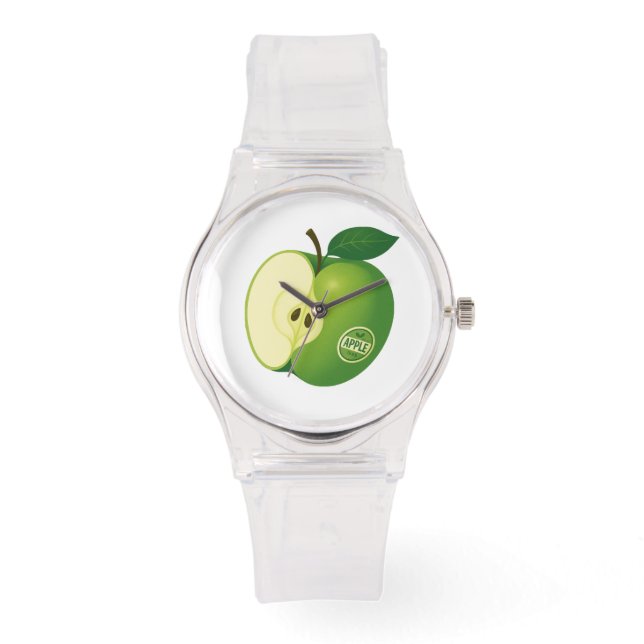 Relógio eWatch com maçã verde (Frente)