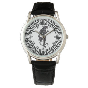 Relógio eWatch de tatuagem de pantera preta