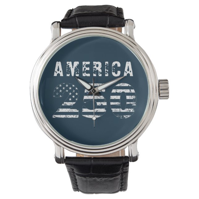 Relógio eWatch Grunge Text America 250 Azul (Frente)