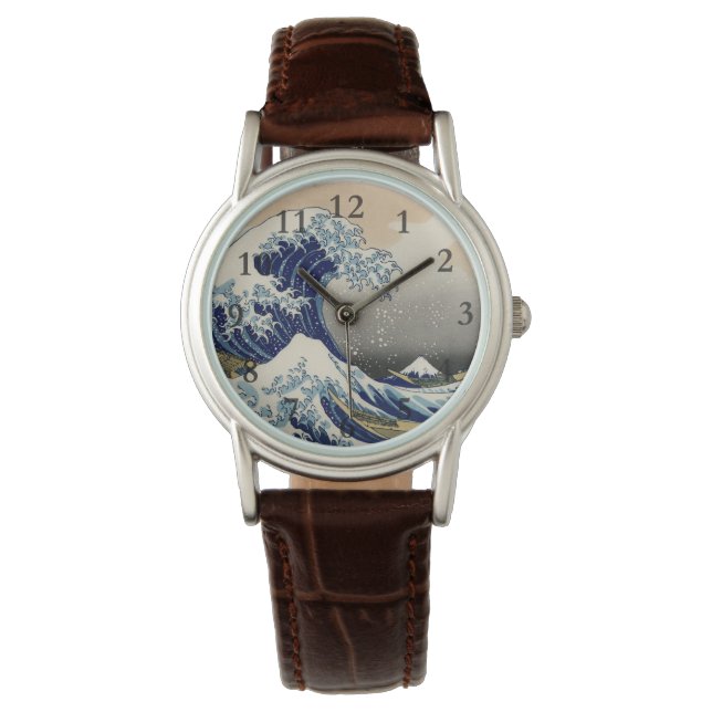 Relógio Excelente Wave Kanagawa - Pintura Japonesa (Frente)
