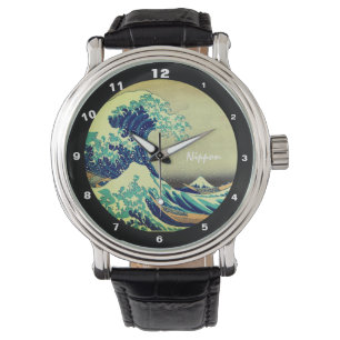 Relógio Excelente Wave off Kanagawa & Japonês Art /Japão