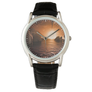 Relógio Exoplanetário Trapist-1f Do Lado Noturno Icy.