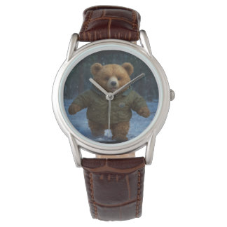 Relógio Explorando Arte do Urso de Teddy para Crianças