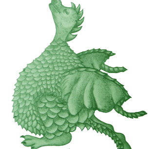 Relógio fantasia mítica criatura doce dragão verde