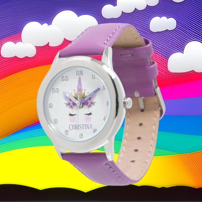 Relógio Fantasy unicorn princesa face name watch (Criador carregado)