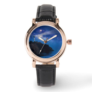 Relógio Faróis Farol de Starry Night