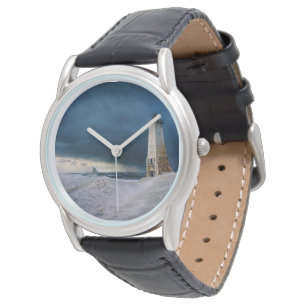 Relógio Faróis Lago Frankfort Lighthouse Michigan