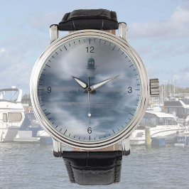 Relógio Farol na tempestade - Mar Báltico