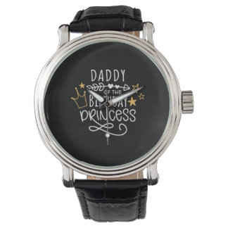 Relógio Father's Day Daddy Of The Birthday Princess