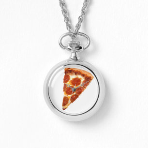 Relógio Fatia de pizza de pepperoni clássica derretida do 