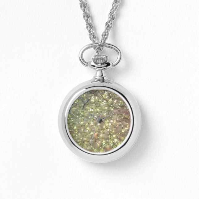 Relógio Faux Light Olive Crystal Style Mesh Watch (Frente)