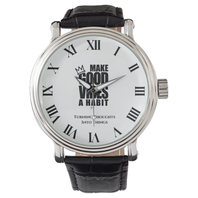 Relógio FAZER BONS VÍBULOS UM HÁBITO | Vigilância clássica (Frente)