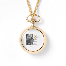 Relógio Feliz 50º aniversário adicionar nome do casal data