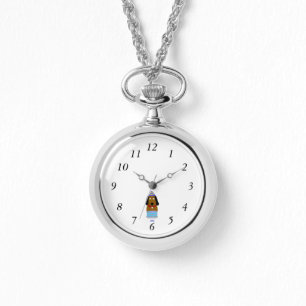 Relógio Feliz Aniversário Pup Silver Necklace