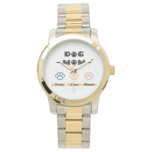 Relógio Feliz Dia de as mães Cão Mãe