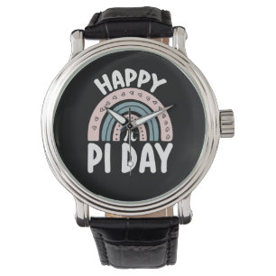 Relógio Feliz Dia do Pi Boho Arco-íris Matemática Matemáti