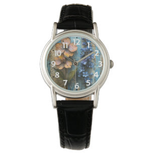 Relógio feminino com pulseira de couro
