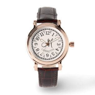 Relógio Feminino Rose Gold Vintage Monogramado