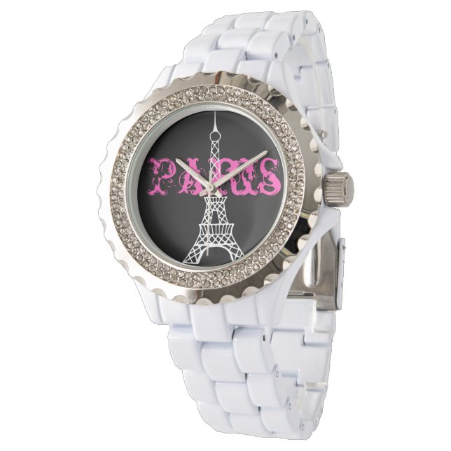 Relógio feminino Torre Eiffel Paris Elegante (Angular)