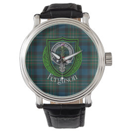 Relógio Ferguson Scottish Clan Tartan & Crest