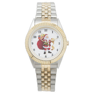 Relógio Festas de Natal Festivas Papais noeis