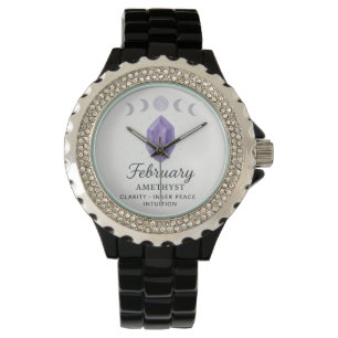 Relógio Fevereiro - Ametist Watch - Time for Inner Peace &