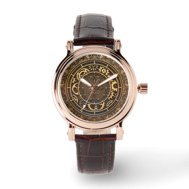 Relógio Filigre de Ursos de Bronze Steampunk (Frente)